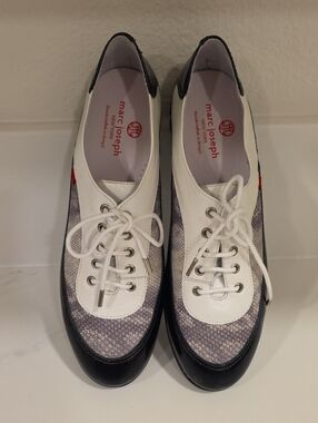 Marc Joseph White, Black and Gray Lace-Up Women's Golf SHOES NEW NEVER WORN